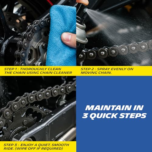 Image of Michelin Chain Lube for Bike 150ml Long-Lasting Weather Proof Chain Lubrication Spray Reduces Friction & Wear | Anti-Rust Corrosion Protection Cycle & Bike Chain Oil, Safe on Standard O, X & Z Rings