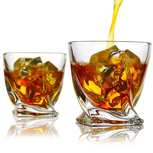 ELIDOMC Whiskey Glasses, Set of 4 10 OZ Whiskey Glasses Set for Drinking Bourbon, Scotch, Cocktail, Irish Whisky, 100% Lead Free Cocktail Glasses With Luxury Gift Box - Thumbnail 4