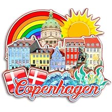 Refrigerator Magnet Copenhagen Denmark Fridge Magnet City Travel Souvenirs Tourist Gifts 3D Classic Landmarks Handmade Crafts Home Decoration -3894