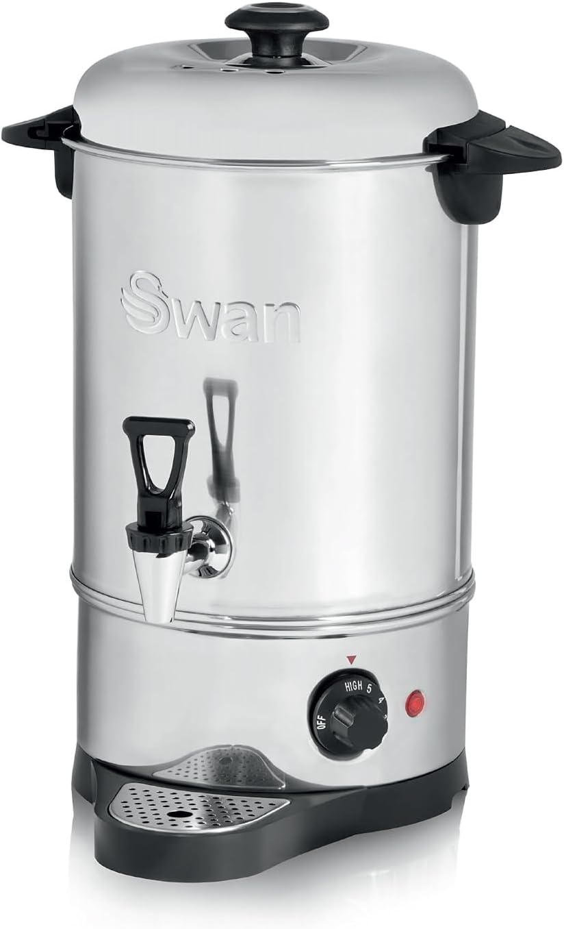 Swan 8 Litre (32 cup) Commercial Stainless Steel Catering Urn/Water Boiler