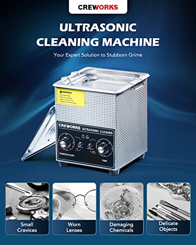 Creworks DUC-M02J 2L Ultrasonic Cleaner With Heater And Timer thumb #1