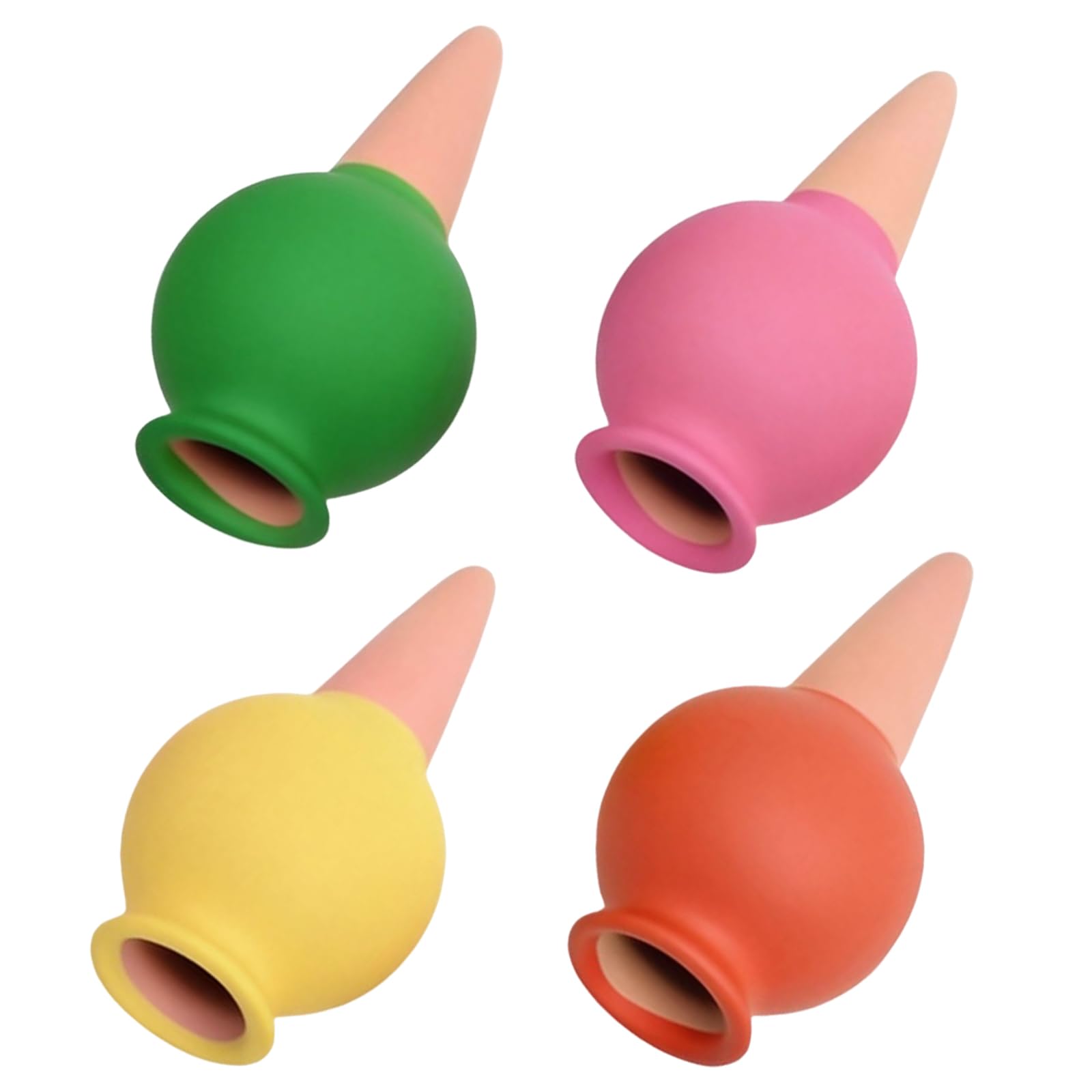 MospdyGear 4 Pack Terracotta Self Watering Spikes, Decorative Plant Watering Globes, Suitable for Indoor and Outdoor Gardens, Potted Plants, Hanging Plants