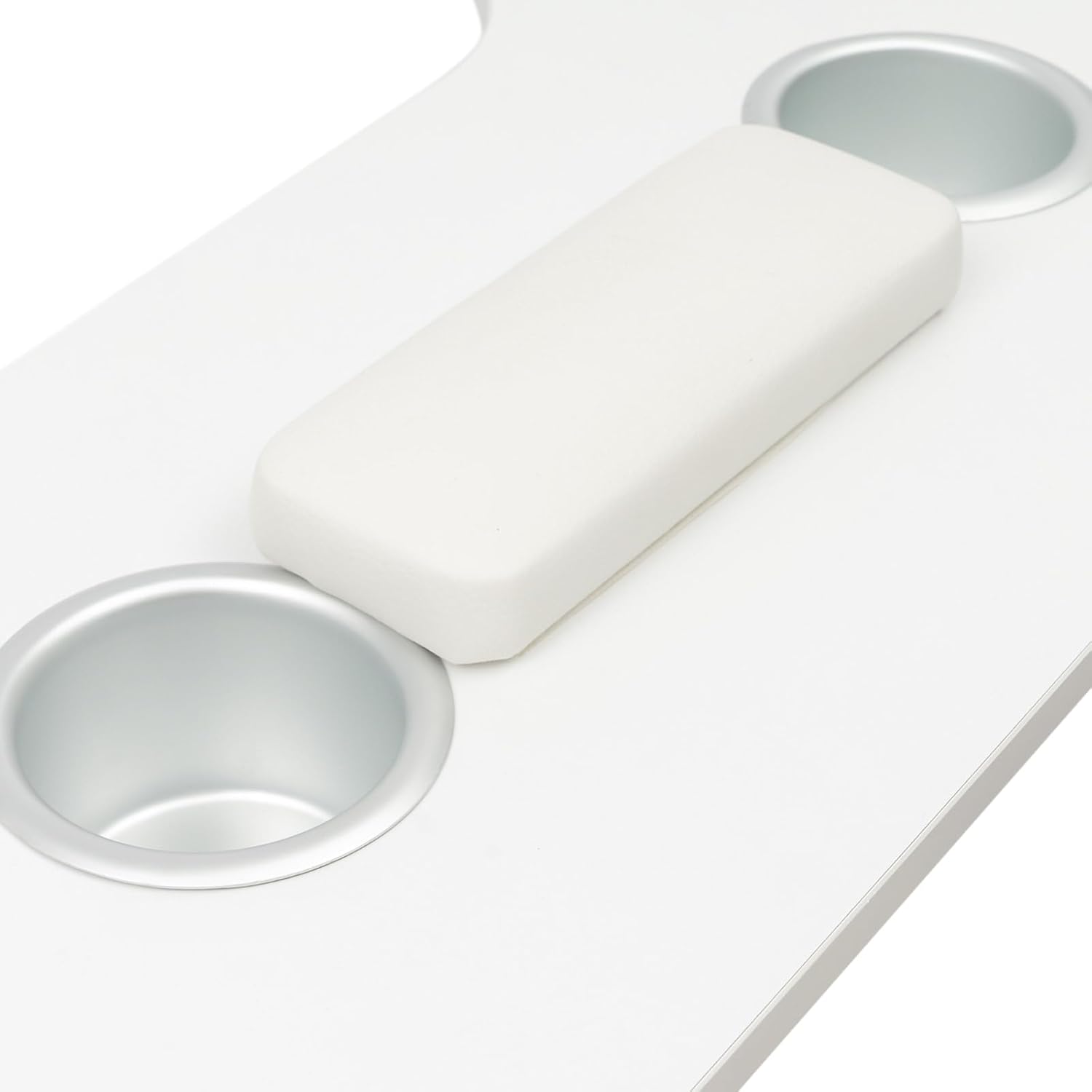 Manicure Pedicure Chair, Nail Table Professional Trolley Pedicure Chair Station with 2-Tier Storage Cabinet & 8 Rolling Wheels, Adjustable Nail Desk Workstation Spa Salon Supplies (White)