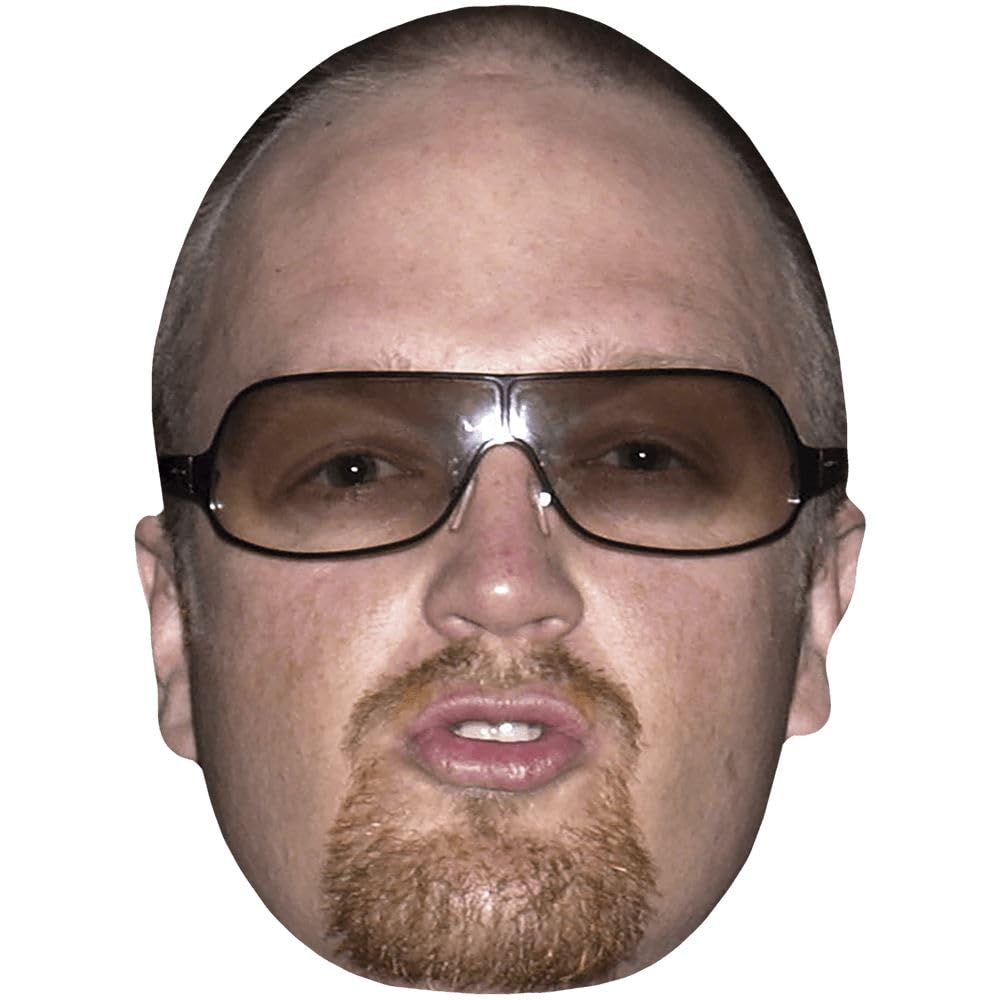 Anthony Simcoe (Glasses) Celebrity Mask, Flat Card Face, Fancy Dress Mask