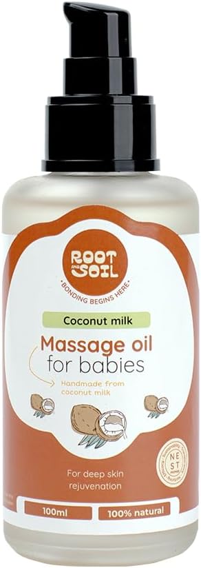 Baby Massage Oil (Classic) | Fresh Coconut Milk | New Born & Infant Friendly | | No Preservatives | Massage Oil | 100% Organic & Enriched with Antioxidants | 100 ml