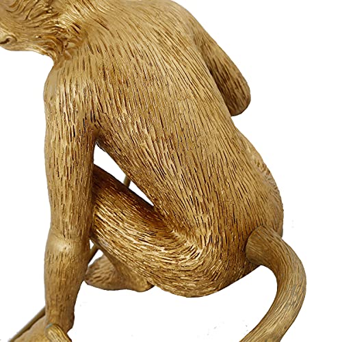 Jorunhe Bedside Table Lamp, Resin Monkey Table Lamp, Creative Desk Lamp Lighting Fixture For Living Room, Bedroom, Office, And College Dorm (Gold) #TOP5