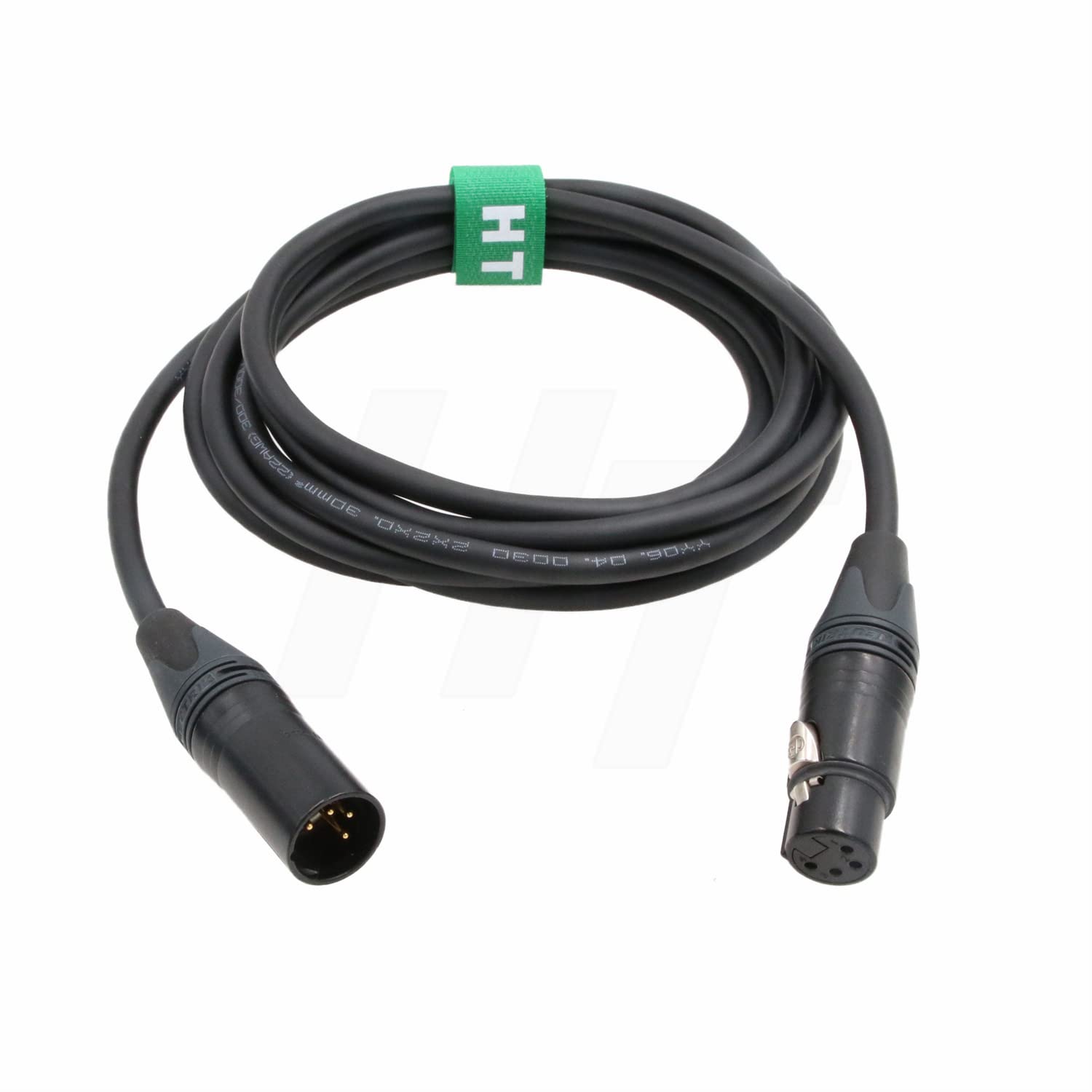HangTon Câble d'alimentation XLR 4 broches mâle vers femelle 4 broches 3 mètres pour batterie de bloc vers Sony Canon Blackmagic Camera Monitor Recorder Mixer