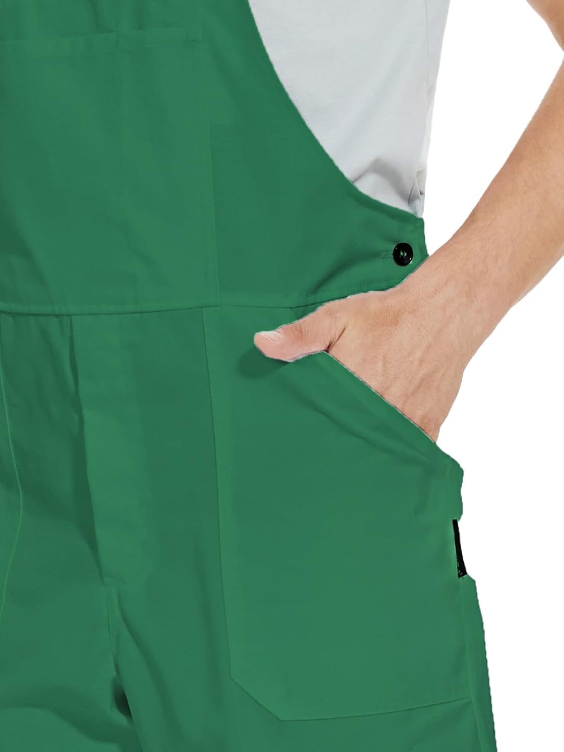 WORK IDEA Men's Bib Overalls Workwear Fashion Lightweight Jumpsuit with Pockets - Image 5