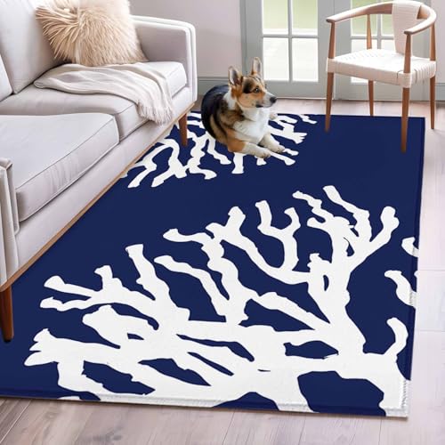 Tapete corredor 82x152 cm coral marino antideslizante miniatura 3