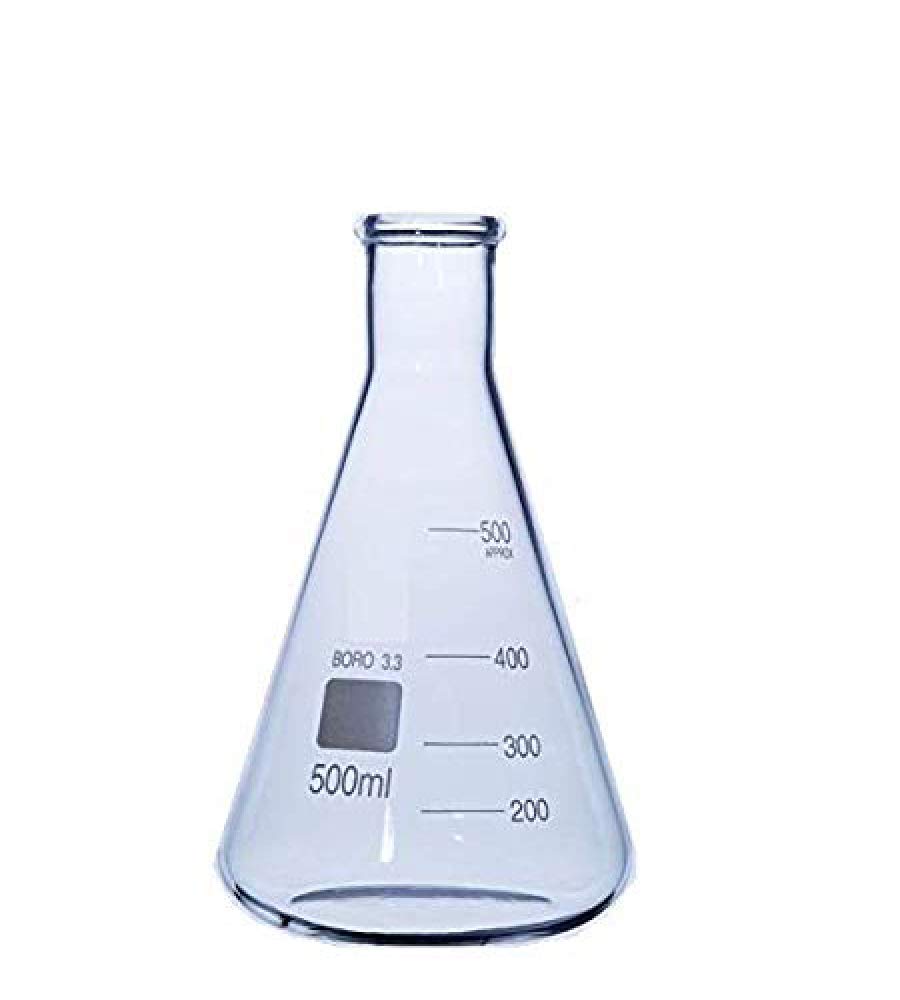 Buy juler 1 Piece Glass Erlenmeyer Flask Conical Beaker Borosilicate
