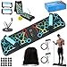 Xuza Push Up Board with Jump Rope | Multi-function Foldable Portable Press Up Board - Ultimate Home Gym Set, Storage Bag, Resistance Bands & Workout Guide - Great Gift for Men & Women