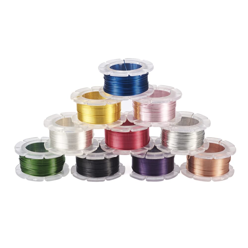 FASHEWELRY10 Colors 24 Gauge Jewelry Wire 393.7 Feet Tarnish Resistant Copper Beading Wire Bendable for Wire Wrapping, Beading Necklace, Bracelet, Earring Craft Making