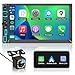 Autoradio 2 DIN Bluetooth con CarPlay Wireless & Android Auto,7 Pollici Touchscreen Stereo Bluetooth con Schermo, Radio con Mirror Link/AM/FM/RDS/Type-C, Supporta Telecamera Posteriore,AirPlay