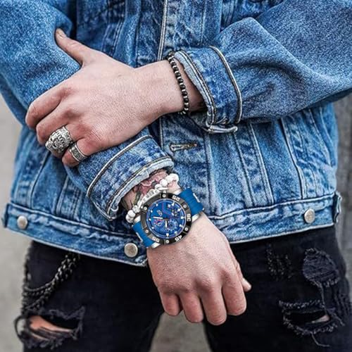 Image of LIGE Unique Mens Wristwatch Fashion Multifunction Chronograph with Calendar Quartz Analog Watch Waterproof Outdoor Sport Watch for Men Casual