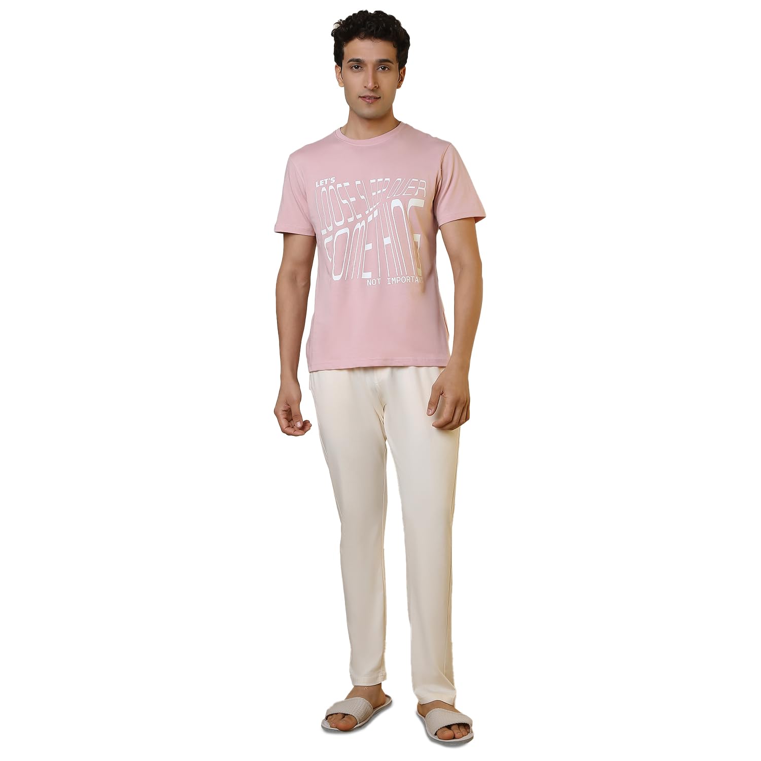 Men Half Sleeve Regular Fit Print Pattern Pure Cotton Round Neck Garment Kit (Size: S)-AHQA00006-X2 Multi-Colour