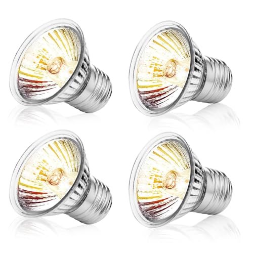 yotutun Ampoule Chauffante Terrarium, E27 50W 25W Ampoule UVA UVB Tortue Dimmable Lampe Terrarium Tortue Lampe Chauffante Poussin pour Lézard Dragon Barbu...