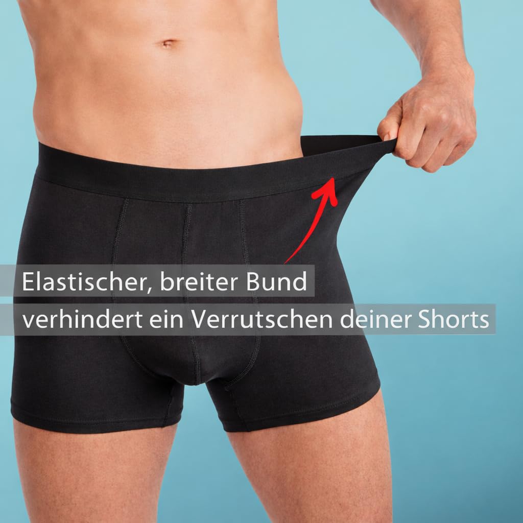 Lot de 10 boxers pour homme en coton noir - Sous-vêtements respirants pour homme