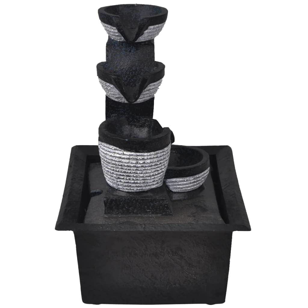 Fontaine d'intérieur avec Lampe LED en résine synthétique pour décoration Zen et Relaxation, Cascade à Cascade, Ambiance apaisante, adaptée aux espaces intérieurs et terrasses extérieures