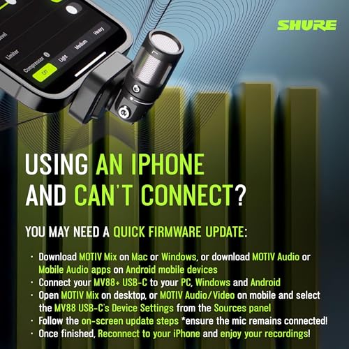 Shure MV88 USB-C Microphone for Mobile Recording - Black - image 9