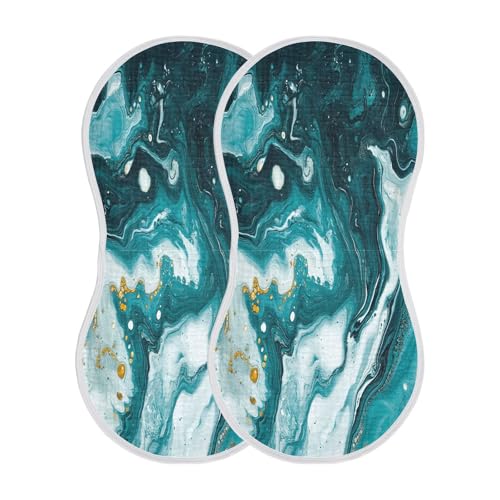 Marble Plant Burp Cloths Cotton Baby Washcloths,Large 22x11in Burping Cloth Absorbent and Soft for Newborn Baby Boys and Girls,4 Pack2