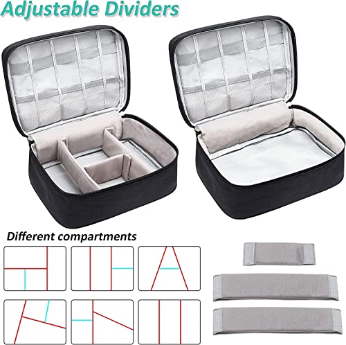 Image of Nylon 2 Layer Gadget Organizer Case,Electronic Accessories Bag,Tech Organizer Pouch for Hard Disk,Pen Drive