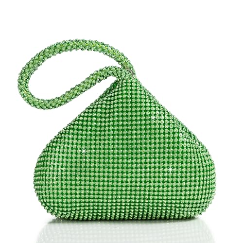 Image of BABEYOND Women's Rhinestone Clutch Evening Bags Sparkly Glitter Triangle Purse for 1920s Party Prom Wedding