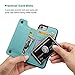 Vaburs Wallet Case for iPhone SE(2022) 5G/SE(2020)/7/8 with Card Holder, Embossed Butterfly Premium PU Leather Double Magnetic Buttons Flip Shockproof Protective Cover 4.7 inch (Mint Green)