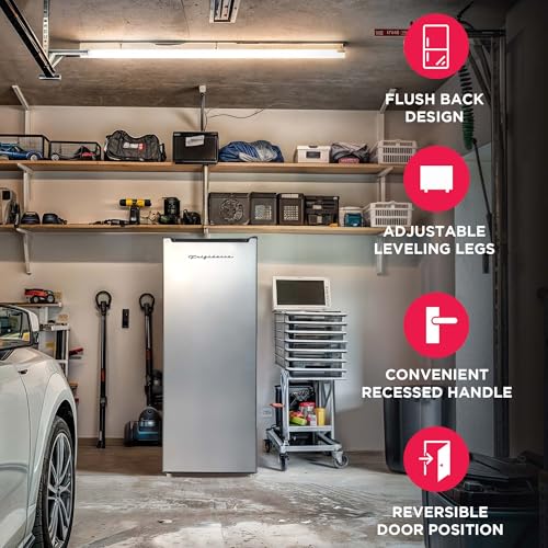 Image of Frigidaire EFRF694, 6.5 cu ft, Upright Freezer, Platinum Series, Stainless steel