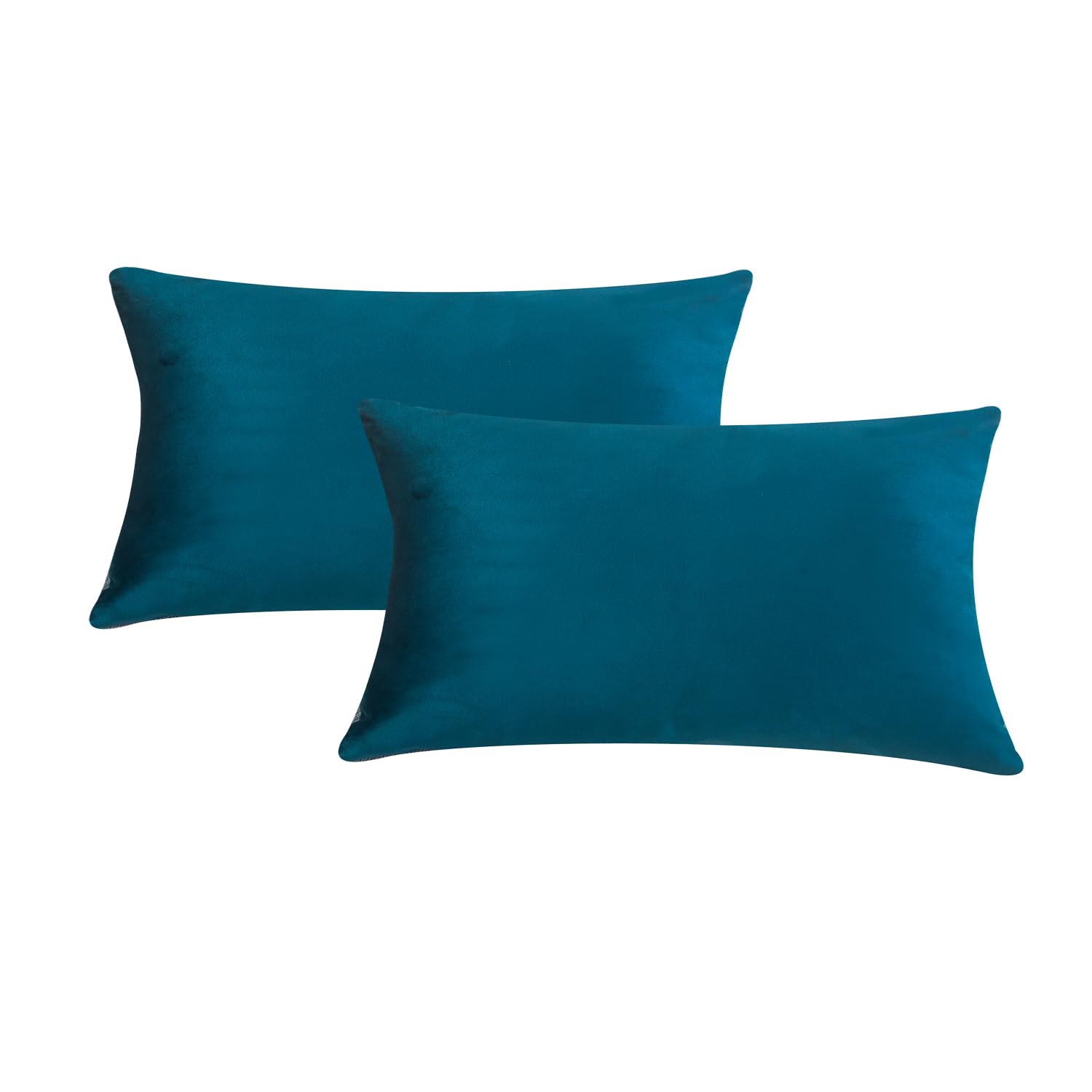 Hadi London Turquoise Velvet Cushion Covers Set Of 2 Turquois Rectangle Cushions Cover For Sofa Bedroom Living Room With Invisible Zipper Fit Up To 30 X 51 Cm Or 12X20 Inch Inner