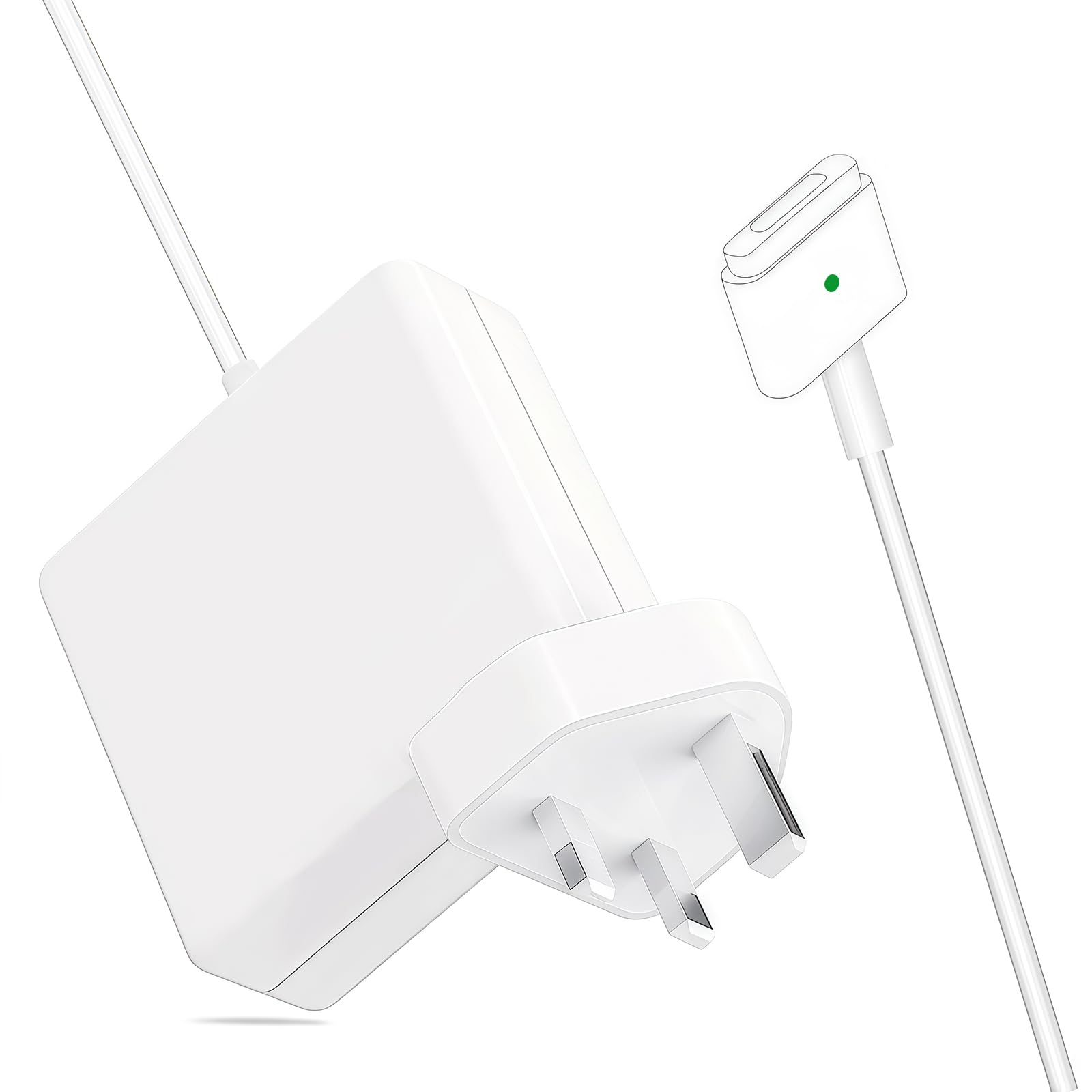 AILKIN 85W T-Tip Charger,Replacement Mac-Book Cable Power Adapter,Compatible Mac-Book Pro 13"&15"&17"Inch,2012 2013 2014 2015,Models A1174,A1290,A1424,A1398,A1343,A1172,Works with 85W/60W/45W