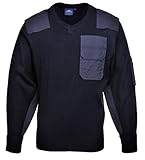 dienstpullover feuerwehr Schulter-, Ärmel-, Brustbesätze aus Baumwollmischgewebe