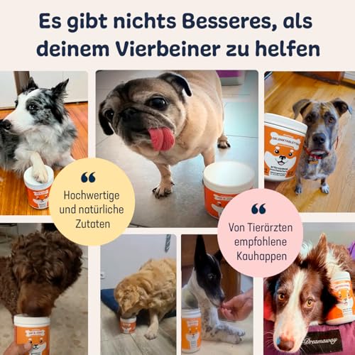 Gelenktabletten Hund 135 Kauhappen mit Grünlippmuschel Teufelskralle und Glucosamin 100 % natürlich für Gelenke Knochenschutz bei Arthrose
