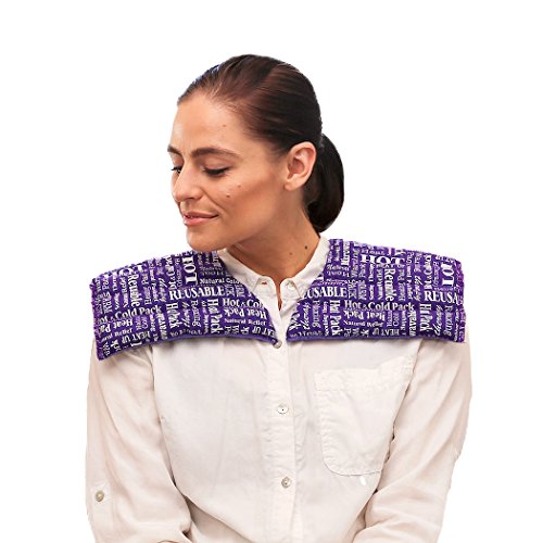 HTP Relief Dual Therapy Microwave Heating Pad for Neck and Shoulders | A Plush Microwavable Heating Pad with Relaxing All Natural Lavender Blend - Relieve Back Pain, Shoulders Pain, Tension & Stress.