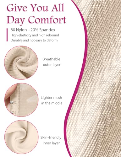 Image of SHAPSHE Short Torso Waist Trainer for Women Corset Hourglass Body Shaper