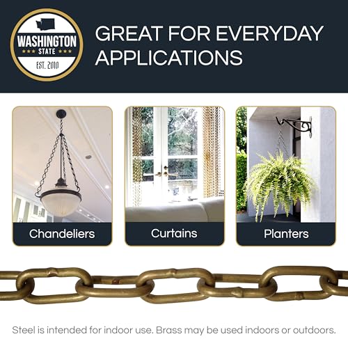 Image of RCH Hardware CH-07W-BRZ Brass Chandelier Chain, Bronze (1 Foot)