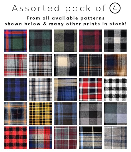 Image of Andrew Scott Men's Cotton Flannel Knee Length Shorts | Drawstring & Pockets Boxer Sleep Shorts | Multi Packs & Colors