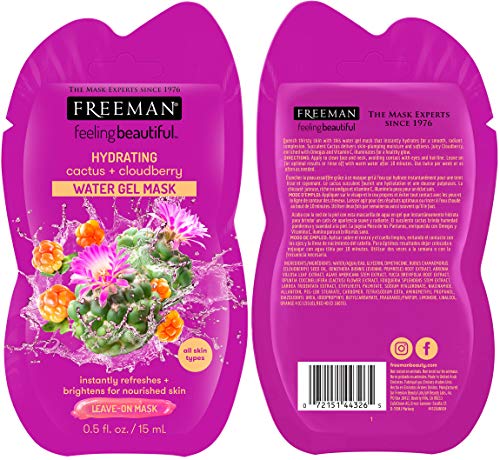 FREEMAN Facial Mask Variety Pack: Clay, Gel, Mud, & Peel-Off Skincare Masks, Hydrating, Detoxifying, Clearing, & Rejuvenating, For Healthy Skin, Trial Size & Travel-Friendly Sachets, 18 Count