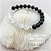 Joyfulmuze Black Tourmaline Selenite Bracelet, Handmade Stretch Jewelry, Natural Calming Crystals, Simple Genuine Chakra Energy Bracelet, Gifts for Women and Man, 8mm