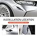 Zosgrew 2 PCS Car Fender Side Vents, Carbon Fiber Air Wing Vent Trim Sticker, Personalization Spoiler Body Decoration Cover, Universal for Most Cars (Carbon Fiber)