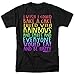 Trevco Sportswear PAR707-AT-2 Mean Girls & Rainbows & Cake-Short Sleeve Adult 18 by 1 T-Shirt44; Black - Medium