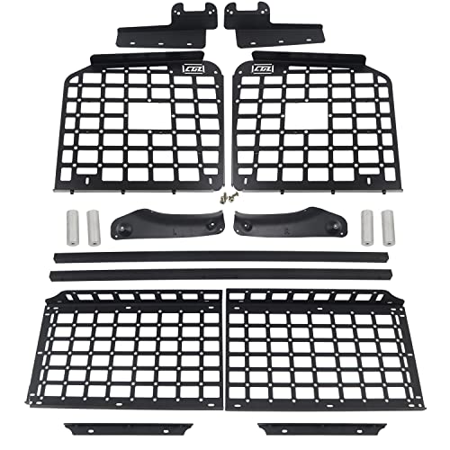 HIGH FLYING for Nissan Amarda Y62 2017-2024, Patrol Y62 2010-2024 Molle Panel Storage Trunk Shelf Interior Luggage Carrier Cargo Racks Modular Trunk Organizer Aluminum (Panels+Shelf)