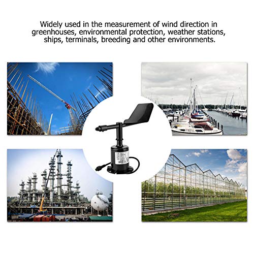 Capteur de Direction du Vent 4-20 mA – Mesure Précise dans 8 Directions en Polycarbonate pour Serres, Météo Marine et Stations