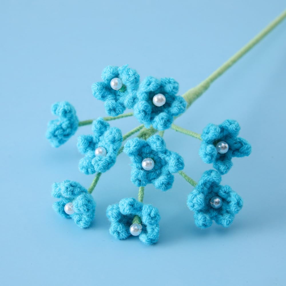B.C...SALE 　gypsohila Flower Knit Amazon.com: 7pcs Crochet Flowers, Handmade Knitted Baby's Breath