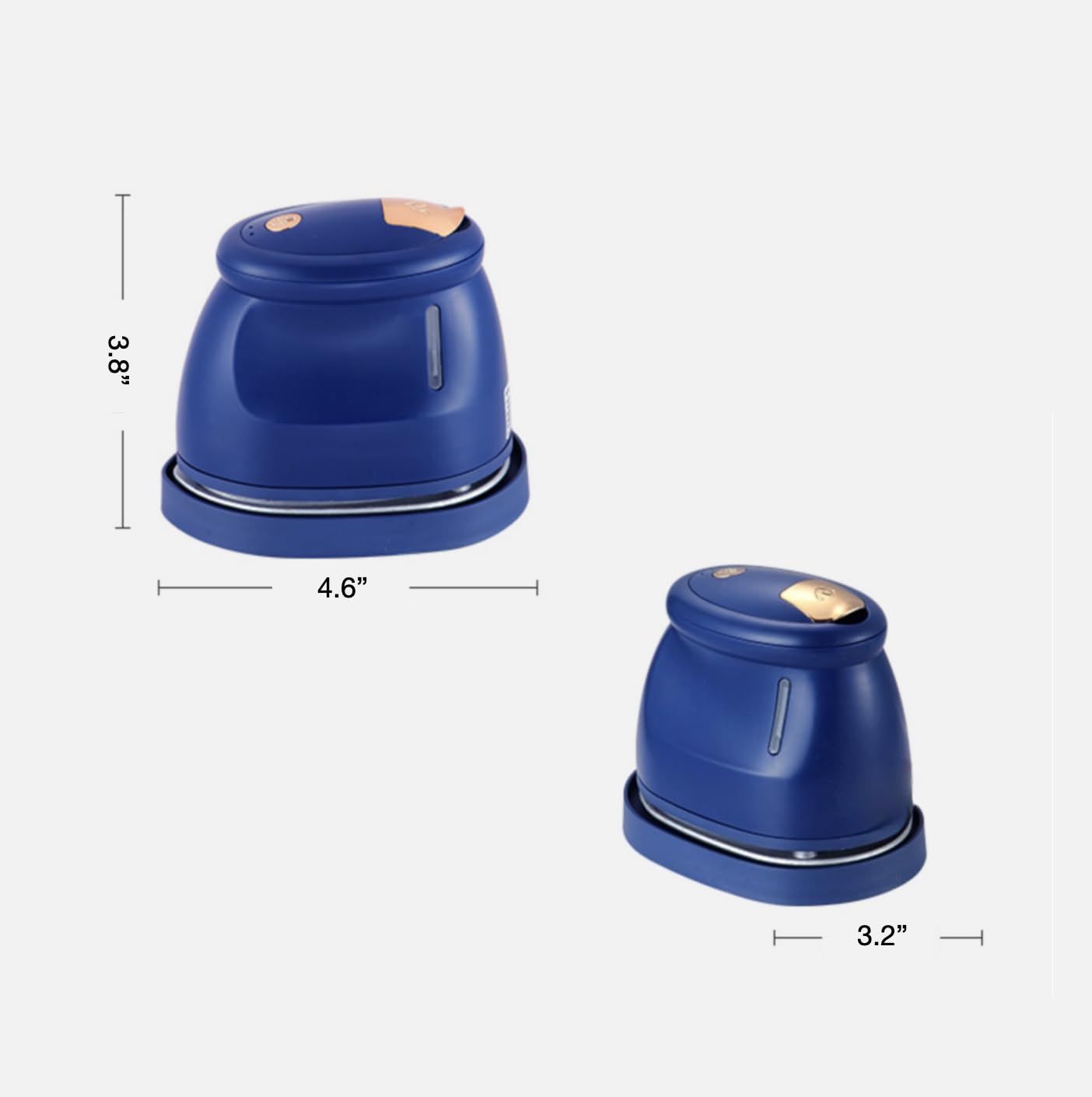 Portable Handheld Steamer, Handheld Garment Iron, Portable Mini Ironing Machine with Steam, 800W 65ml Detachable Water Tank Intelligent Temperature Control Dry Burning-Resistant Protection