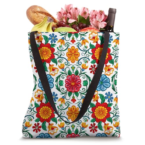 Bolsa Tote Bordada con Diseño Floral Otomí miniatura 4