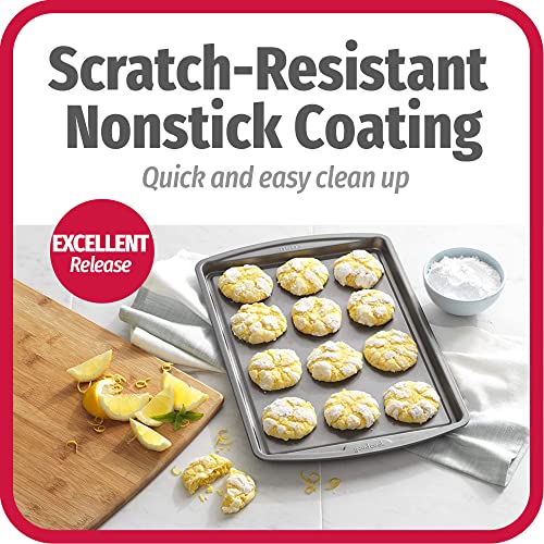Goodcook 28208 Everyday Nonstick Carbon Steel 13 Inch X 9 Inch Baking Sheet Set, 3 Pack – Standard-Sized Carbon Steel Cooking Pans, Bakeware Set, Cookie Sheets thumb #2