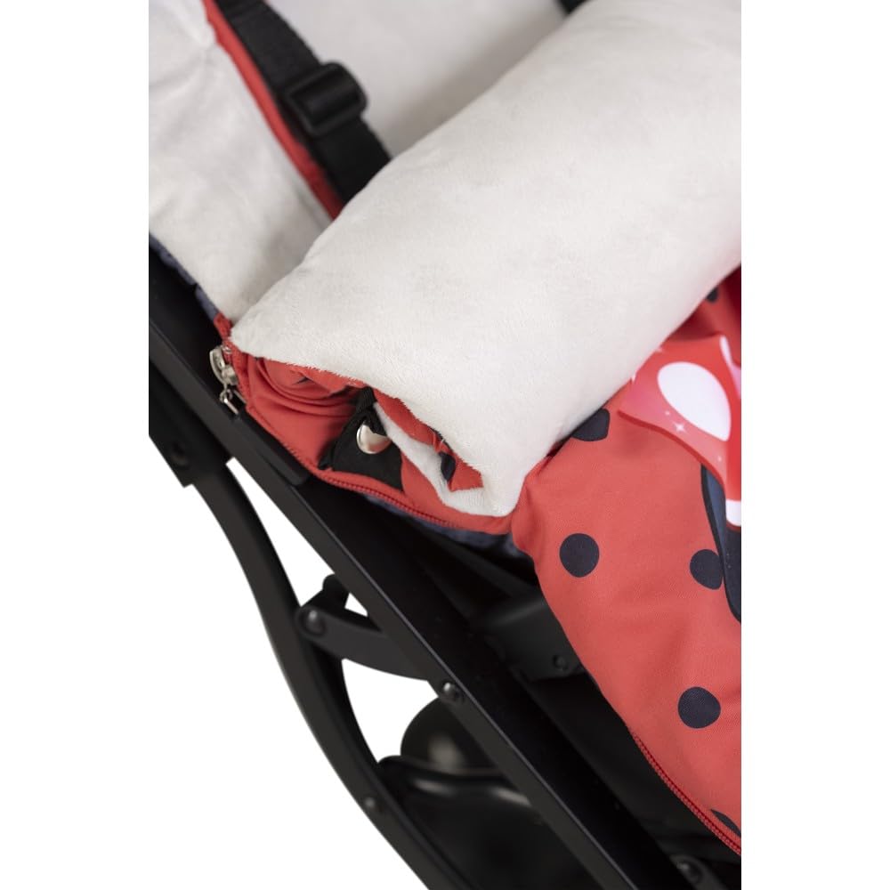 Interbaby Chanceliere Bebe Poussette Couverture Poussette Bebe Hiver, Doux | Sac de Couchage Poussette Bebe Détachable, Double Ouverture, Lavage Facile, Matériaux Antiallergiques, Minnie Topos