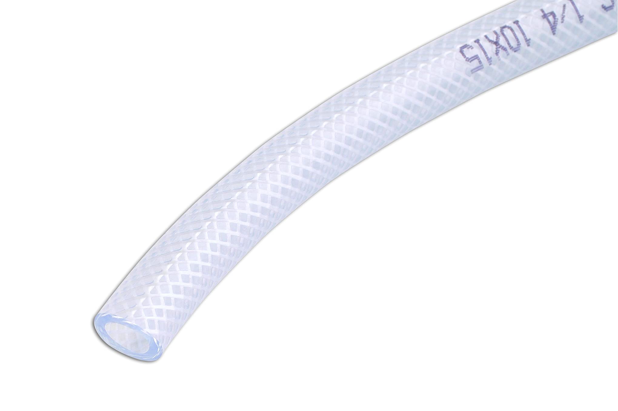 1x Connect Clear PVC Braided Tubing 25mm ID 30metres Workshop Garage DIY Handy