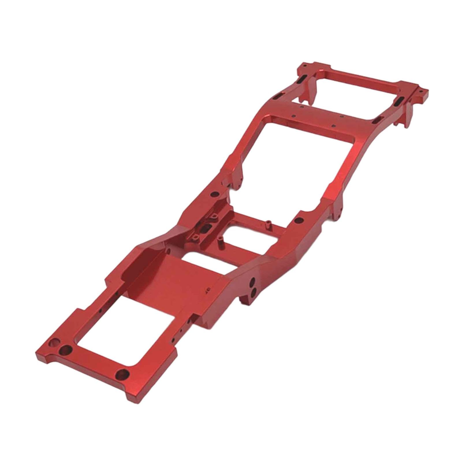 RC Car Chassis Frame RC Metall Chassis Aluminium Komplettbausatz Ersatzteile Montagezubehör für MN82 LC79 1/12 für Modellbau Reparatur Hobby, Rot