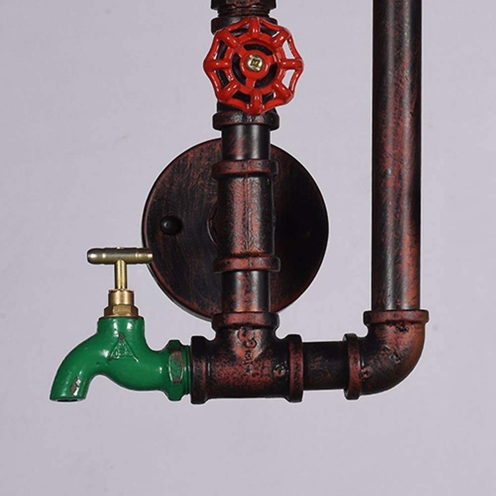 Lámpara de Pared de Queroseno para tubería de Agua Interior, iluminación E27, Accesorios para Sala de Estar, restaurantes, decoración de Pared, mesita de Noche, Aplique de Pared para el hogar,
